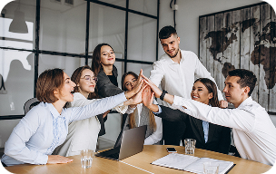 People working on business plan